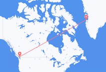 캐나다 밴쿠버에서 출발해 그린란드 아시아트에게(으)로 가는 항공편