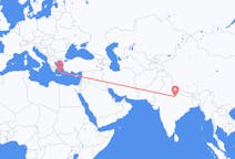 印度出发地 坎普尔飞往印度目的地 圣托里尼的航班