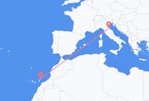 Flights from Forli, Italy to Lanzarote, Spain