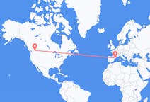 Vluchten van Castlegar, British Columbia, Canada naar Barcelona, Spanje