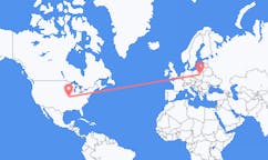 Flyreiser fra Columbia, USA til Warszawa, Polen