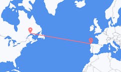 Flyreiser fra Sept-Îles, Canada til La Coruña, Spania