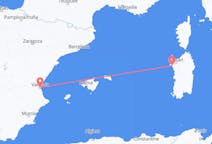 Flyrejser fra Alghero, Italien til Valencia, Spanien