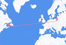 Flyreiser fra Sydney i Nova Scotia, til Warszawa