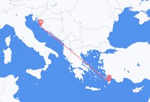 Flyrejser fra Zadar, Kroatien til Rhodes, Grækenland