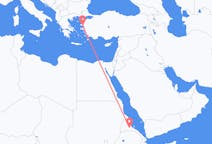 Flyrejser fra Asmara til Mytilini