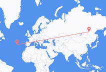 Flights from Neryungri, Russia to Terceira Island, Portugal