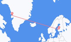 Loty z Tampere, Finlandia do Qaarsut, Grenlandia