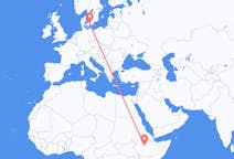 Flights from Addis Ababa to Copenhagen