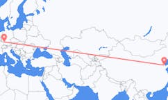 Flyreiser fra Dongying, Kina til Karlsruhe, Tyskland