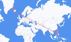 航班从菲律宾卡地克兰市到雷克雅维克市，冰岛塞尔