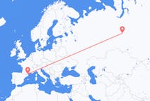 Flights from Surgut, Russia to Perpignan, France