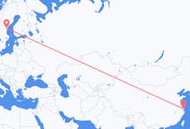Flyrejser fra Shanghai, Kina til Sundsvall, Sverige
