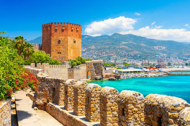 Photo of the harbor of Antalya on a beautiful summer day, Turkey.