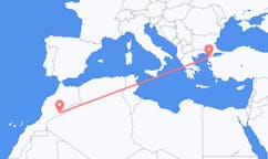 出发地 摩洛哥扎戈拉目的地 土耳其恰纳卡莱的航班