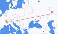 从烏拉爾飞往格勒诺布尔的航班