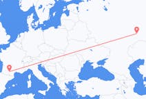 Flyreiser fra Samara, Russland til Toulouse, Frankrike