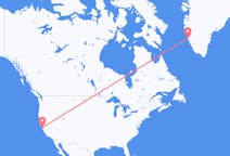 Voli da San Francisco, Stati Uniti a Nuuk, Groenlandia