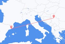 Flyg från Barcelona, Spanien till Belgrad, Serbien