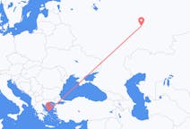 Flights from Nizhnekamsk, Russia to Skyros, Greece