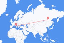 Flights from Neryungri, Russia to Rome, Italy
