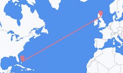 出发地 巴哈马北伊柳塞拉前往苏格兰的邓迪的航班