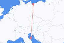 Flyg från Szczecin, Polen till Ancona, Italien