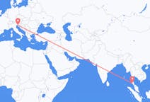 泰国出发地 甲米飞往泰国目的地 的里雅斯特的航班