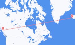 Flyrejser fra Terrace, Canada til Reykjavík, Island