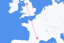 Flyreiser fra Castres, Frankrike til Manchester, England