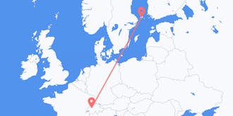 Flights from Switzerland to Åland Islands