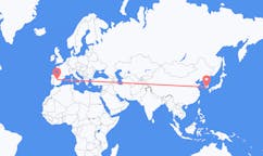 Flights from Jinju, South Korea to Madrid, Spain