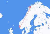 ノルウェーのナルビクから、ノルウェーのスタヴァンゲルまでのフライト