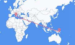 파푸아뉴기니발 라에, 이탈리아행 팔레르모 항공편