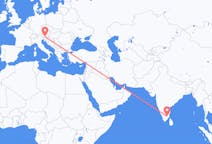 Flights from Tiruchirappalli, India to Klagenfurt, Austria