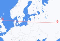 Flyg från Kazan, Ryssland till Aberdeen, Skottland