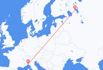 Fly fra Petrozavodsk til Genova