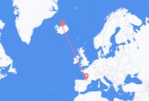 Flights from Akureyri to Pau