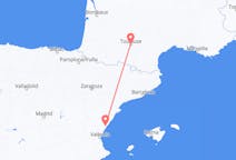Flyrejser fra Castellón de la Plana, Spanien til Toulouse, Frankrig