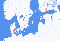Flug frá Helsinki, Finnlandi til Sønderborg, Danmörku