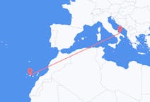 Flights from Tenerife, Spain to Bari, Italy