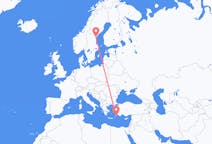 Flights from Rhodes, Greece to Sundsvall, Sweden