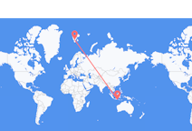 Flyg från Denpasar, Indonesien till Svalbard, Svalbard och Jan Mayen