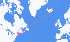 出发地 美国普罗维登斯目的地 冰岛埃伊尔斯塔济的航班