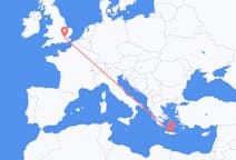 Flights from Heraklion in Greece to London in England