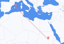 出发地 苏丹出发地 喀土穆目的地 西班牙Mahon的航班