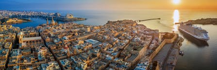 Flights to the city of Valletta, Malta