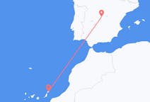 スペインのランサローテ島から、スペインのマドリッドまでのフライト