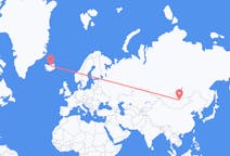 Flyg från Ulan Bator, Mongoliet till Akureyri, Island