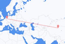 Flyreiser fra Dunhuang, Kina til Düsseldorf, Tyskland